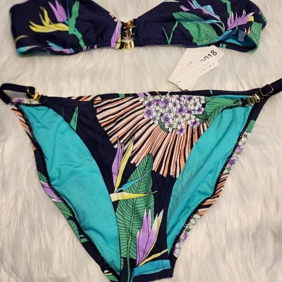 Trina Turk "Midnight Paradise" Cover Up & Bikini  Set! - Picture 3 of 3